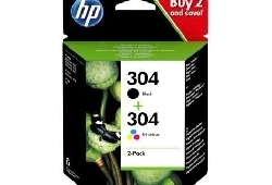 Hp 304 Nero + Color 3JB05AE XL 220  Pagine BiPack