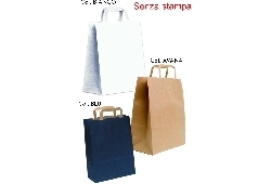 Art. EGO053 Shoppers in carta Kraft F.to 20+10x32 manico a piattina, imballo 400 pz.