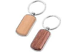 Art. FS072E, Portachiavi in legno rettangolare, conf. 100 pz.