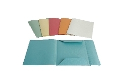 Confezione 50 pz Cartella gialla in cartoncino con alette senza elastico