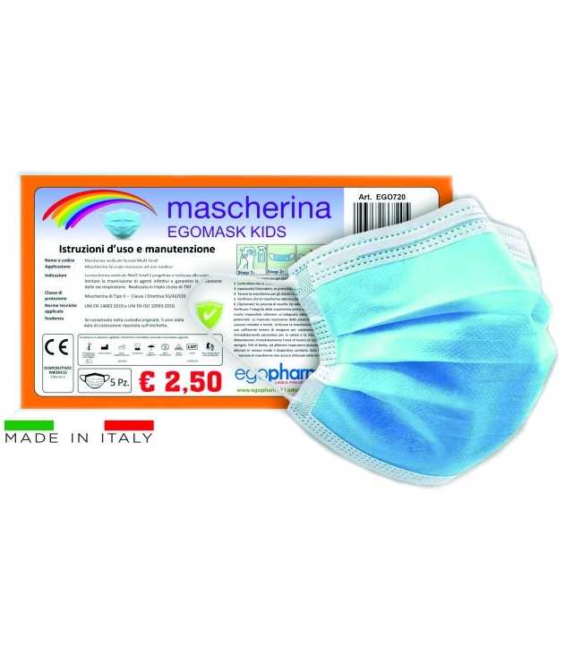 Art. EGO720 Mascherina chirurgica bambino