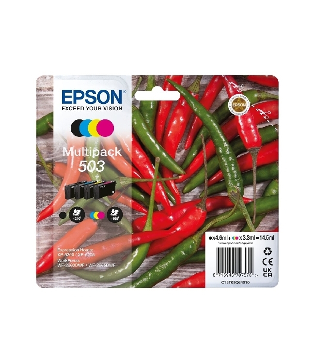 Epson T503 Multipack 4 colori C13T09Q64010 Cartucce Originali