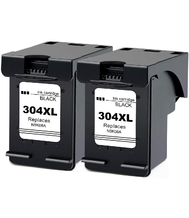 Hp 304XL Nero 2 pezzi Compatibile per DeskJet 2620, Deskjet 3720, 3730, 3750