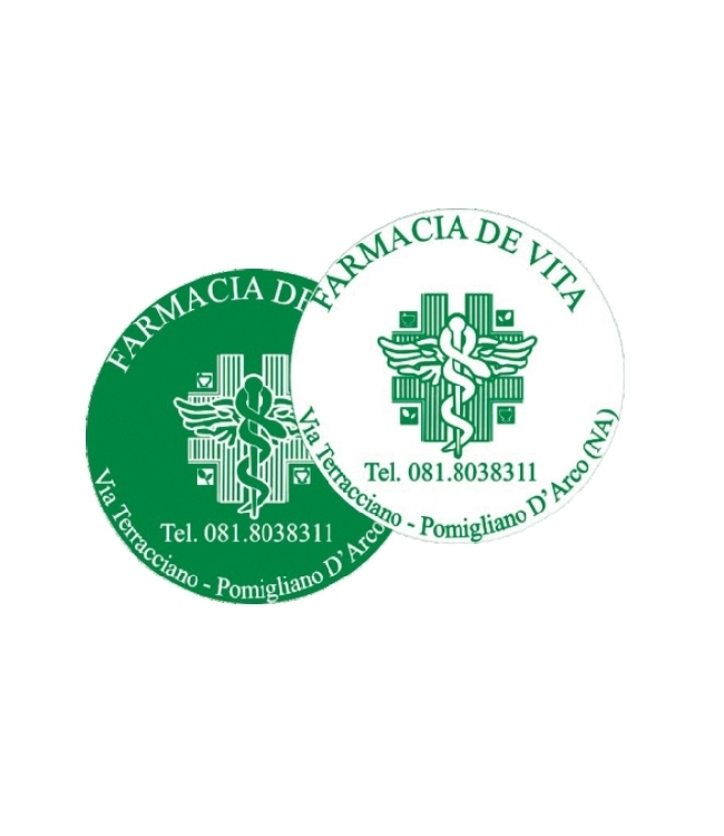 Art. ETI110R, Etichette personalizzate rotonde in bobina da 2000 pz.