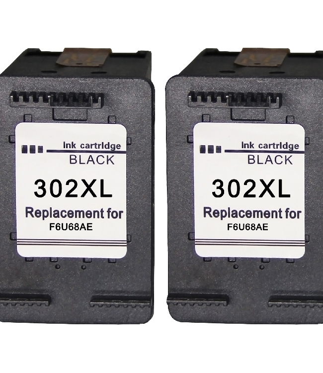HP 302XL Nero 2 pezzi Compatibile per DeskJet 1110, 2130 e 3630 F6U68AE